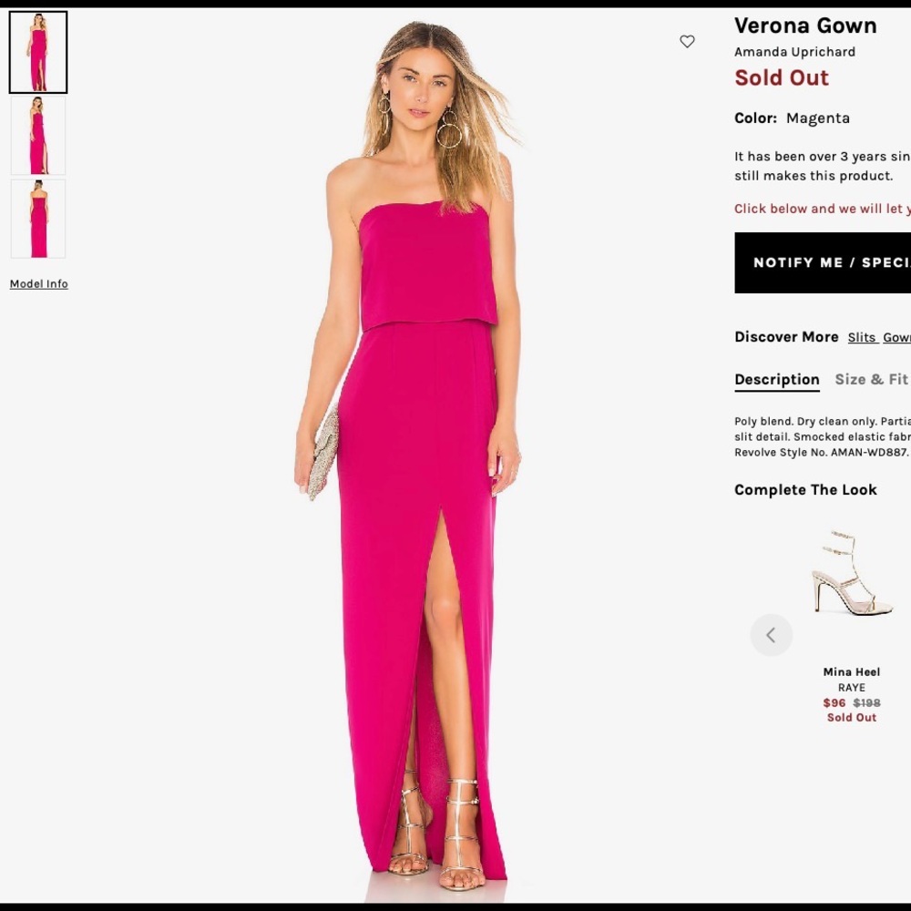 Amanda Uprichard Verona Gown - Size Small. Never worn. - Picture 3 of 8